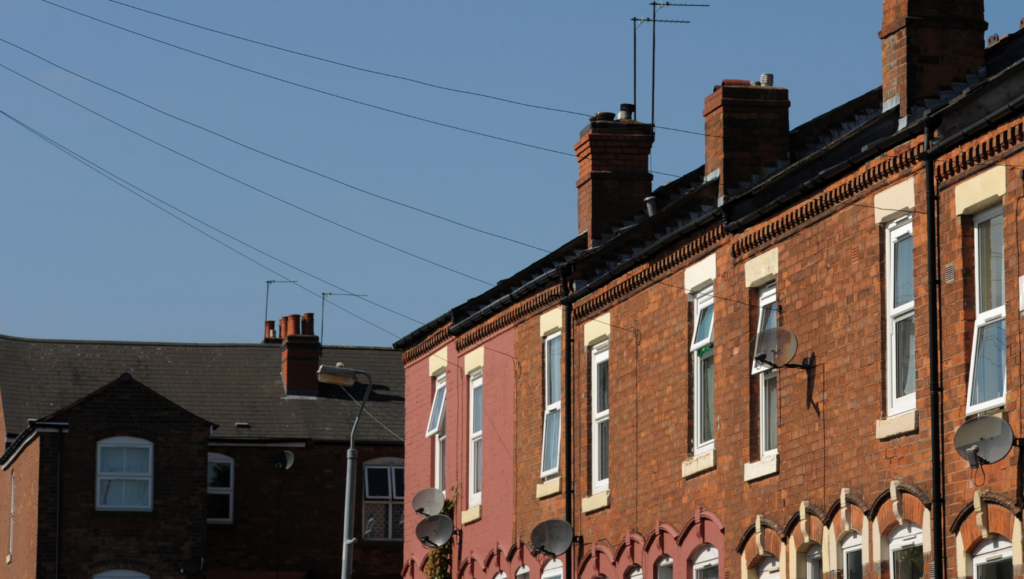 A row of terraced houses.