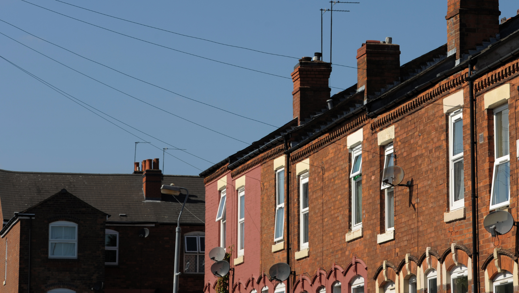 A row of terraced houses.